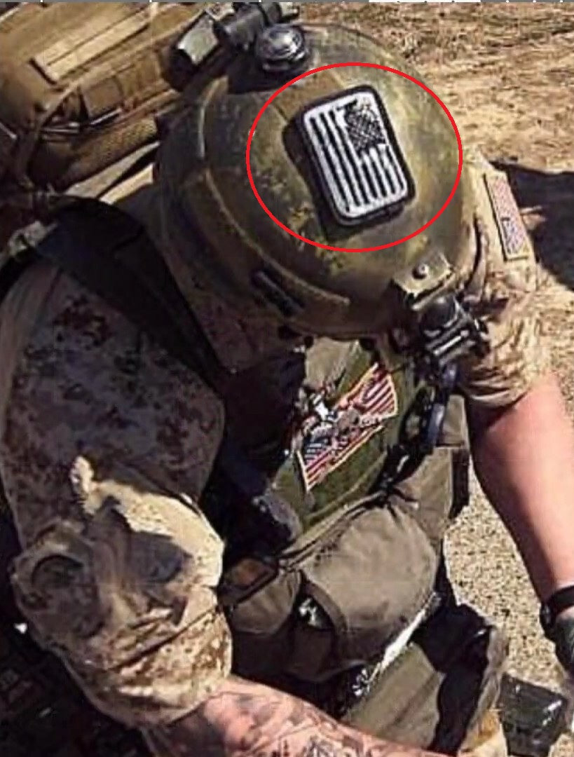 Delta Force (CAG) Reflective / IR Strobe Flag Patch Reproduction